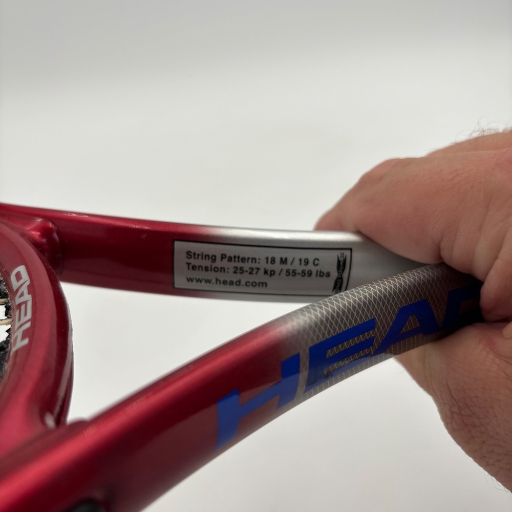 Head Ti.Conquest Tennis Racquet Unisex 4 1/4 Red Blue Excellent Titanium Nano - Picture 5 of 8